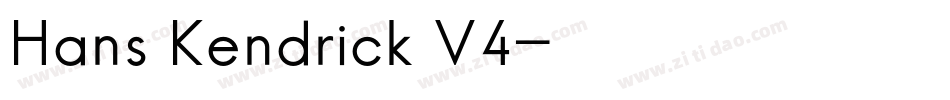Hans Kendrick V4字体转换